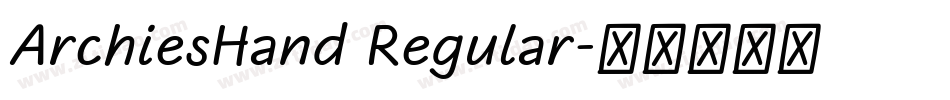 ArchiesHand Regular字体转换